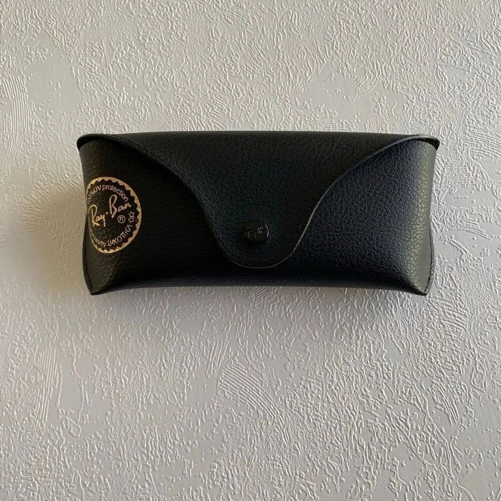 Ray-Ban Black Hard Sunglasses Eyeglass Case Snap Closure Original